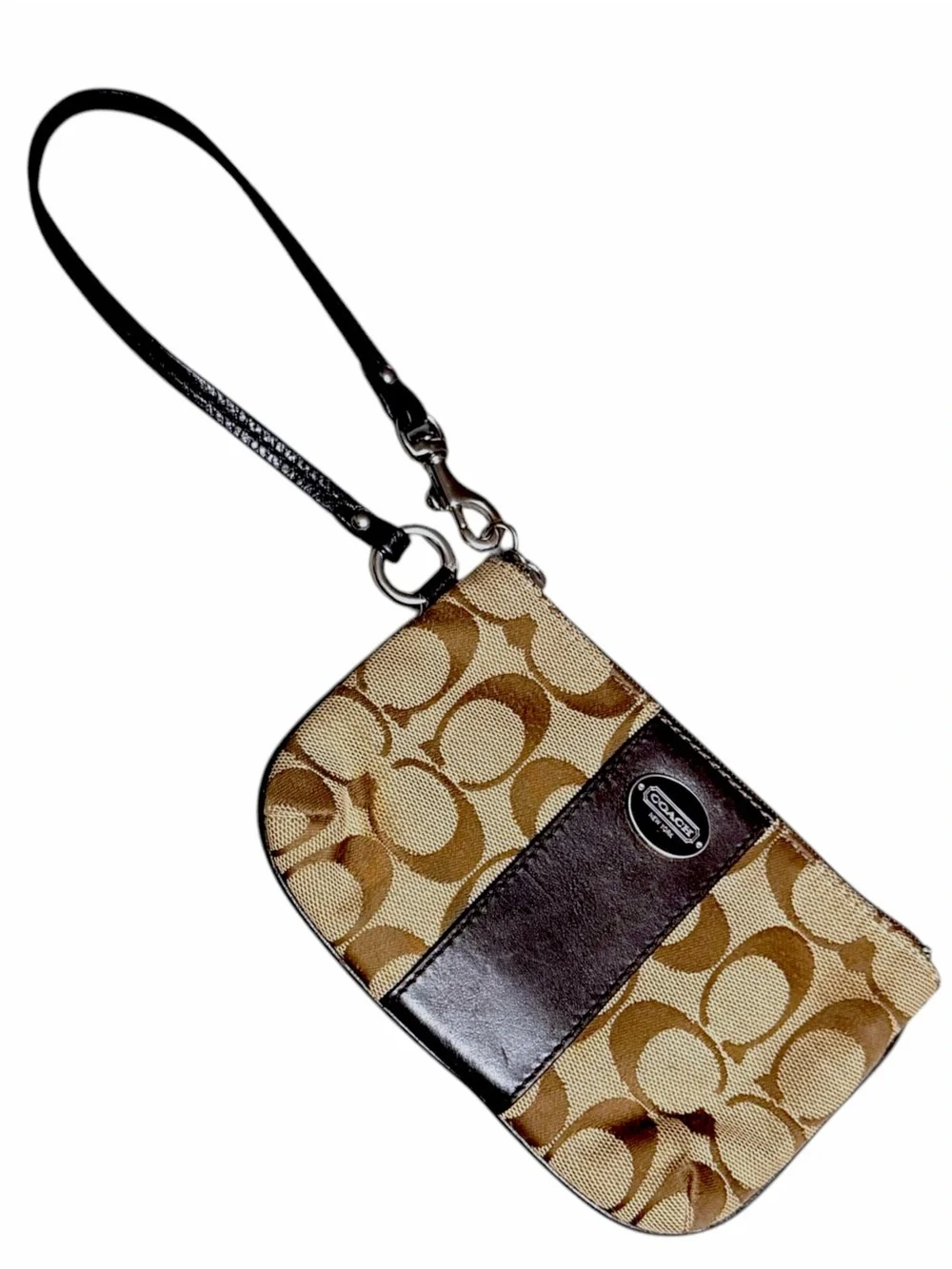 Coach Signature Canvas Wristlet